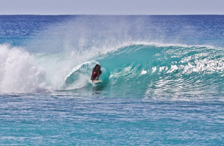 Barbados Surfing Barrelled
